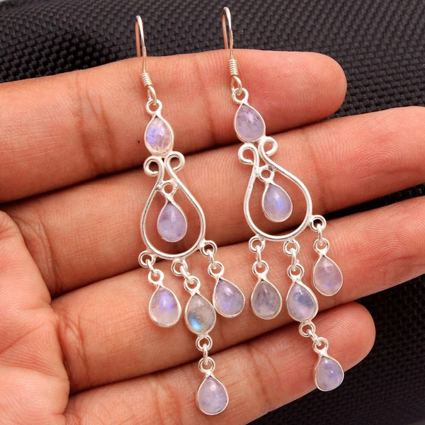 Moonstone pendant earrings for women gift