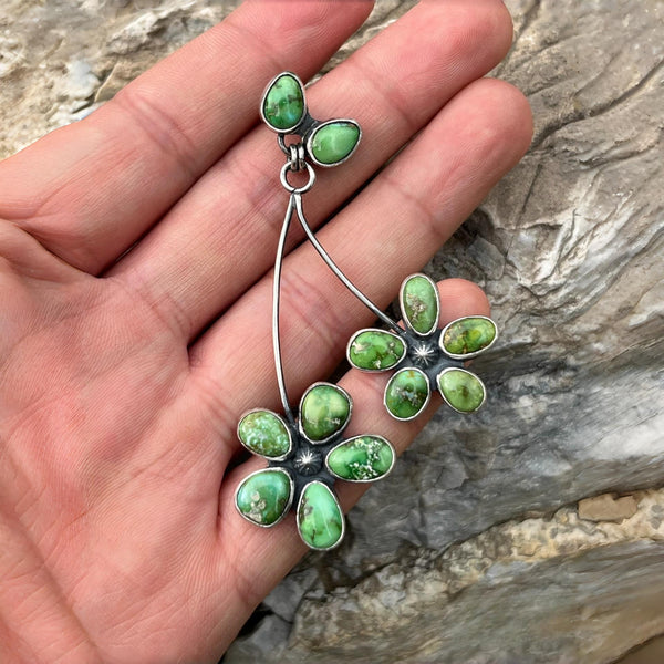 Bohemian Silver Turquoise Earrings – Handmade 925 Vintage Design