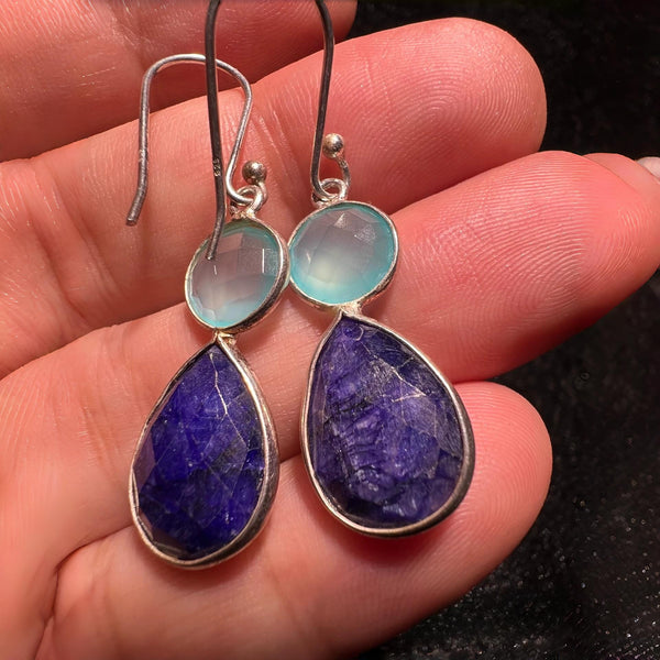Lapis Lazuli 925 Silver Women's Earrings