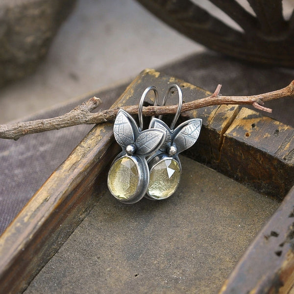 925 silver inlaid crystal flower earrings
