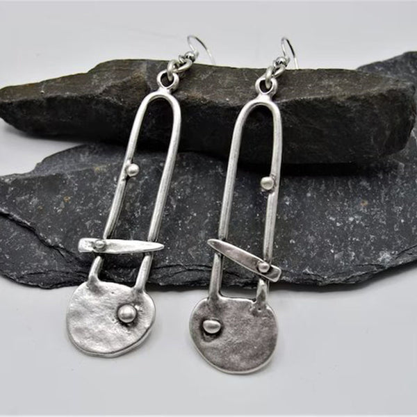 925 Silver Vintage Geometric Earrings