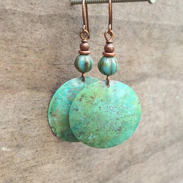 Bohemian Disc Drop Earrings