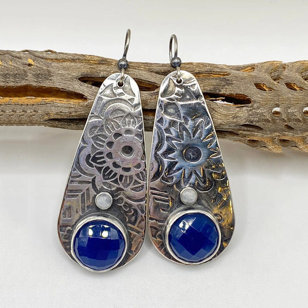Handcrafted 925 Silver Lapis Lazuli Earrings