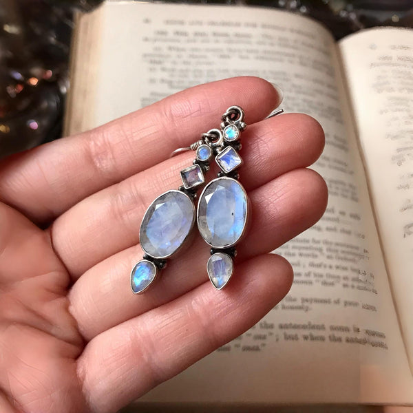 Handcrafted Moonstone Pendant Earrings for Women Gift