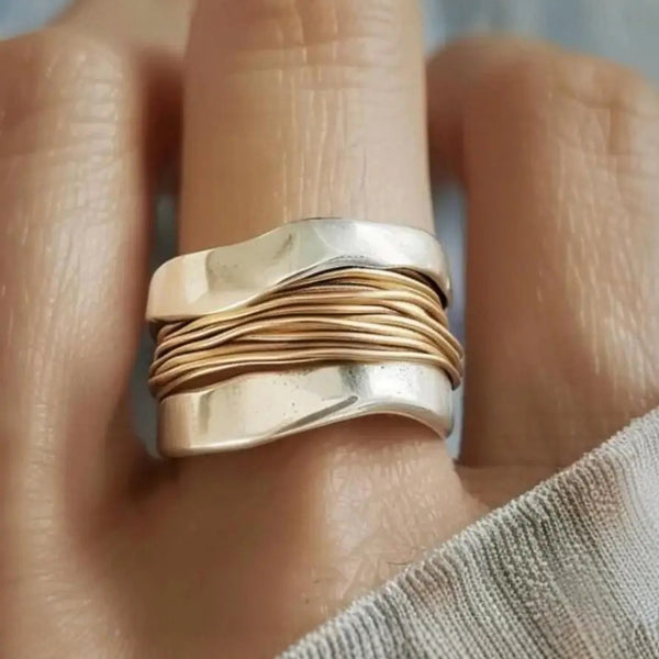Handmade Layered Wire Wrap Ring - Unique Artisan Crafted Jewelry for Women, Perfect for US Style Lovers