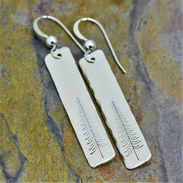 Handmade Bohemian Copper & Silver Wire Earrings with Tree Design for Women