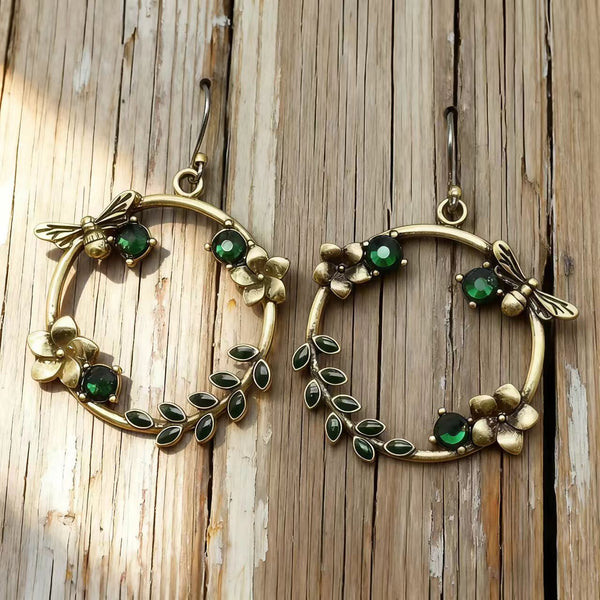 Copper hoop earrings handmade