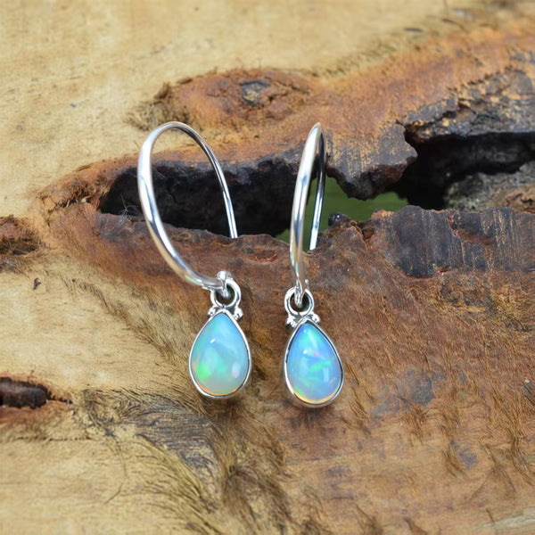 Bohemian silver wire earrings
