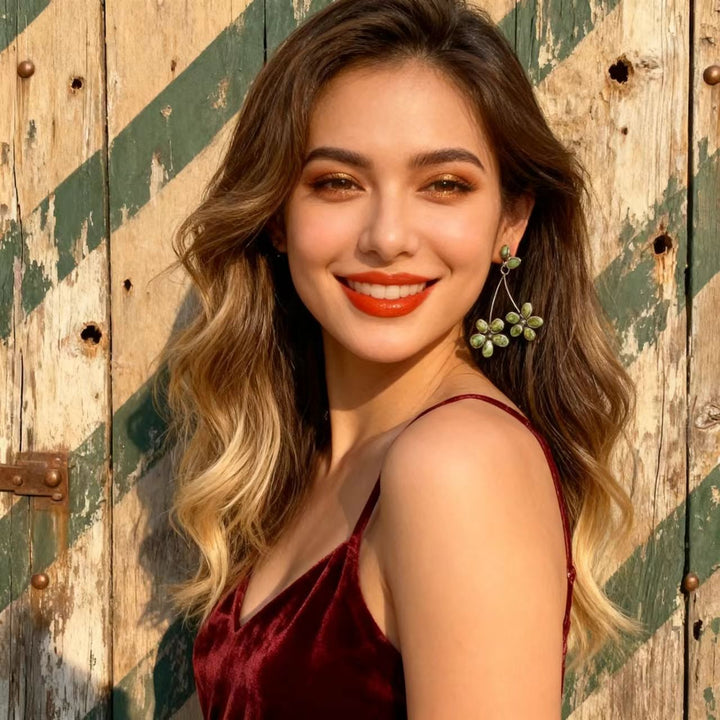 Bohemian silver wire earrings