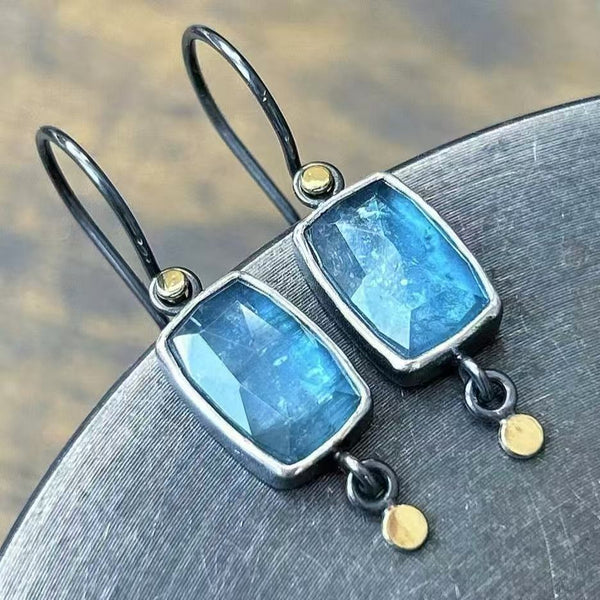 Bohemian silver wire earrings