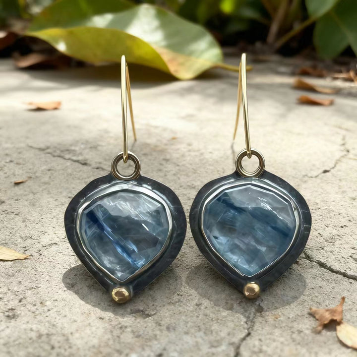 Bohemian silver wire earrings