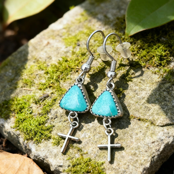 Bohemian silver wire earrings