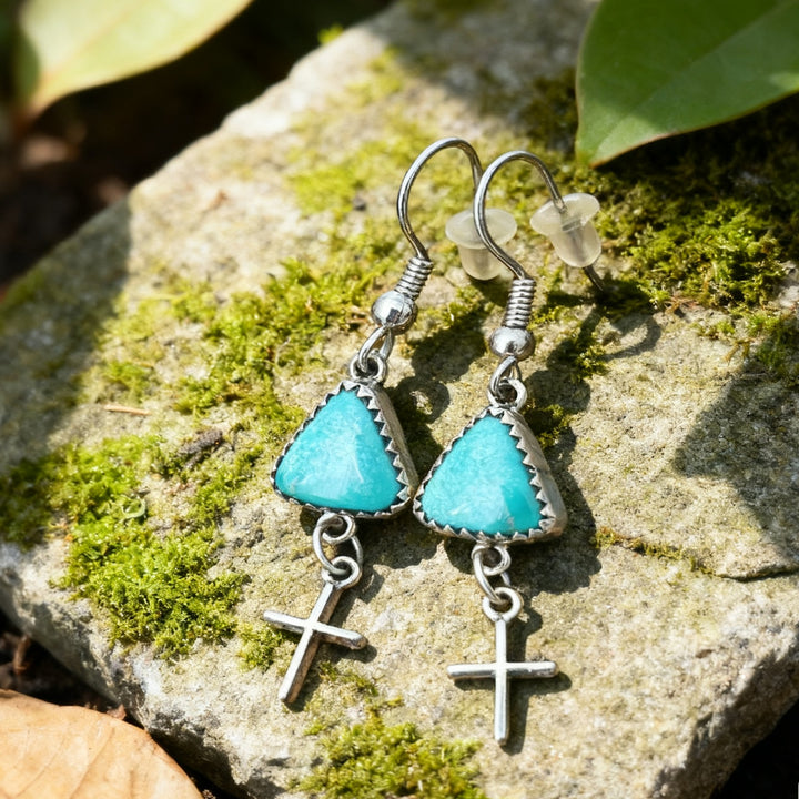 Bohemian silver wire earrings