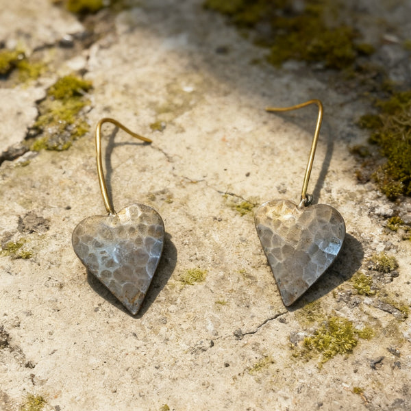 Bohemian silver wire earrings