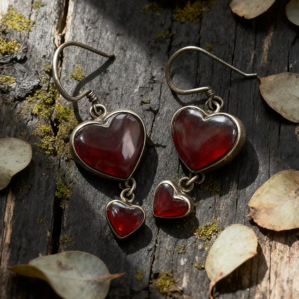 Bohemian silver wire earrings