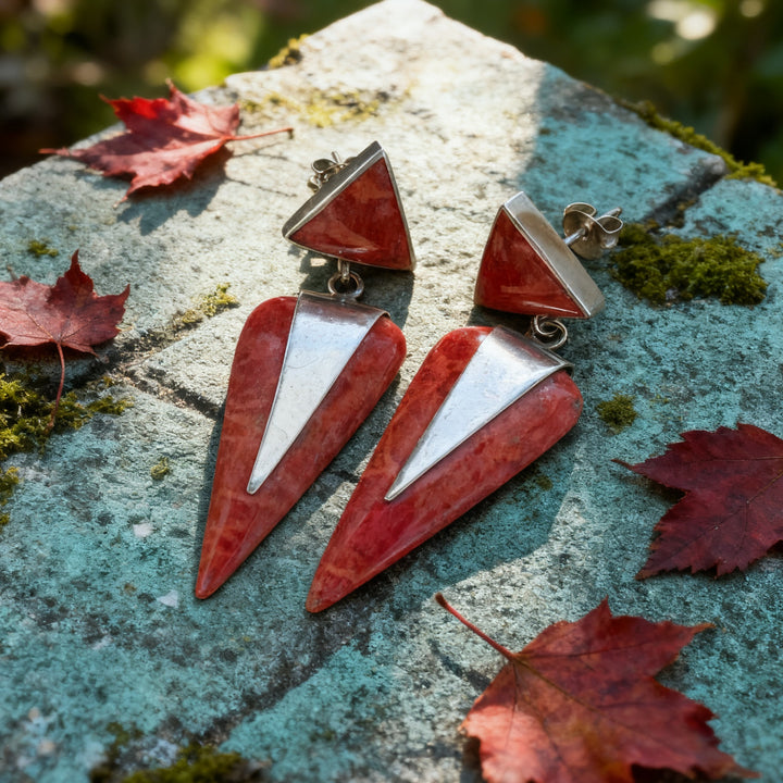 Bohemian silver wire earrings