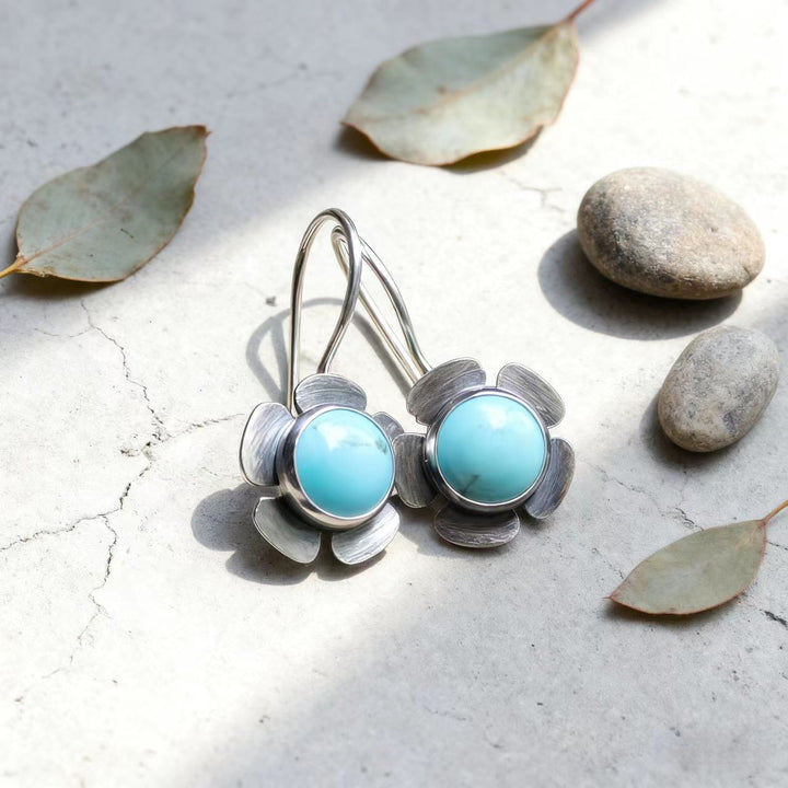 Bohemian silver wire earrings