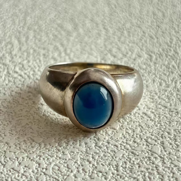 Handmade  925 Sterling Silver Amazon Stone Women's Ring