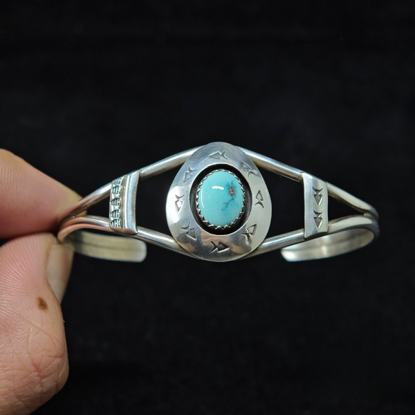 Handcrafted Sterling Silver Turquoise Cuff Bracelet