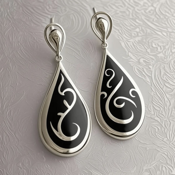 Elegant Teardrop Swirl Earrings
