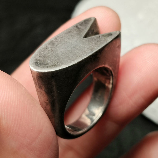 Modern Geometric Sterling Silver Ring