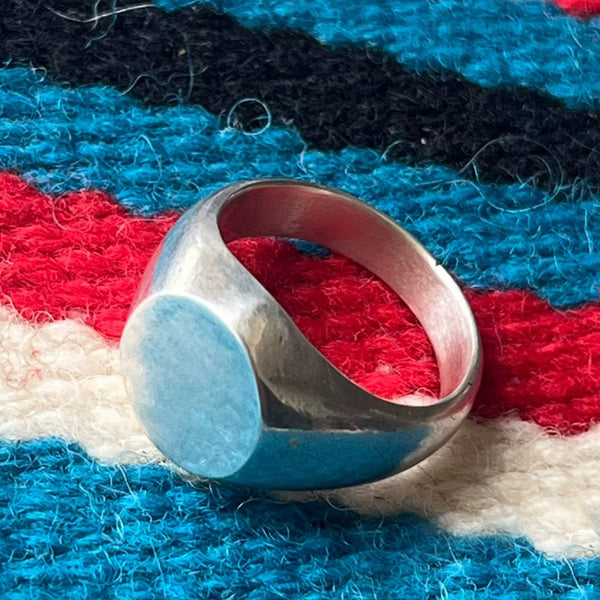 Minimalist Sterling Silver Signet Ring