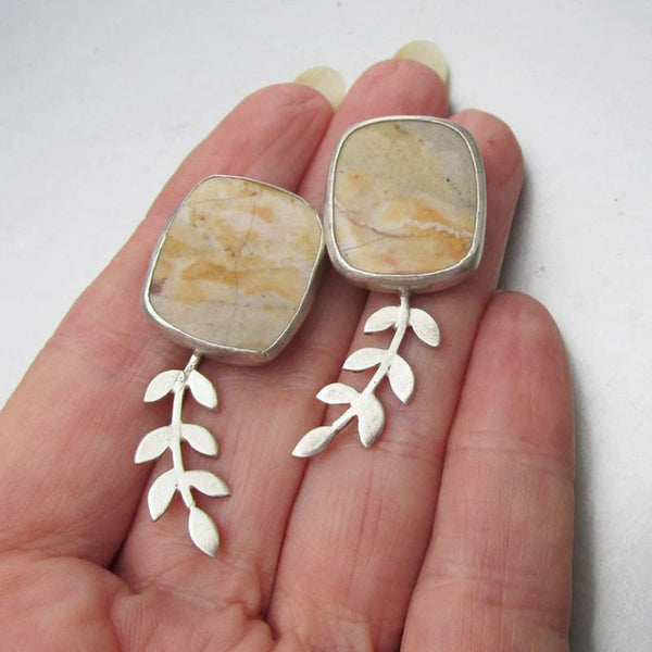 Creative Plant Leaf Stud Earrings