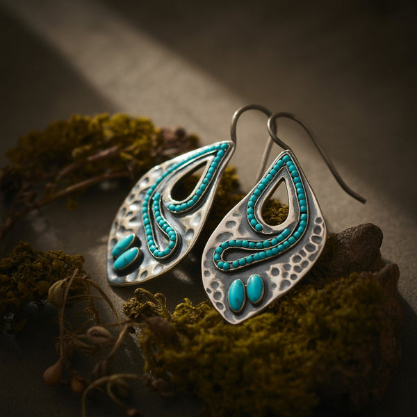 Bohemian Handmade Turquoise Earrings for Women Gift